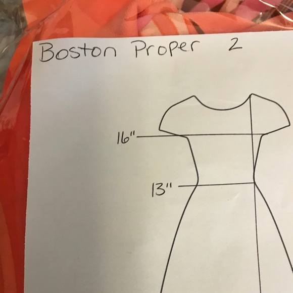 Boston Proper Orange Dress. new without tags MIDI - Picture 5 of 8
